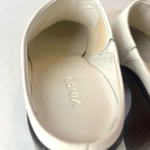 Vince Navina Leather Mule Clogs Milk White Sz 8 - Picture 6 of 11